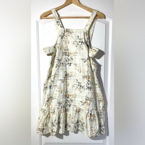 ASOS DESIGN mini sundress with pephem in floral print grid texture Size 8